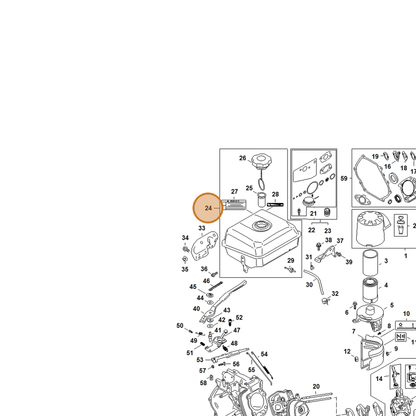STIHL part 4792-350-0400 — IPL diagram snippet (6x zoom, amber highlight)