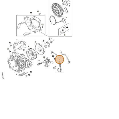 STIHL part 4792-440-1900 — IPL diagram snippet (6x zoom, amber highlight)
