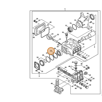 STIHL part 4792-602-0501 — IPL diagram snippet (6x zoom, amber highlight)