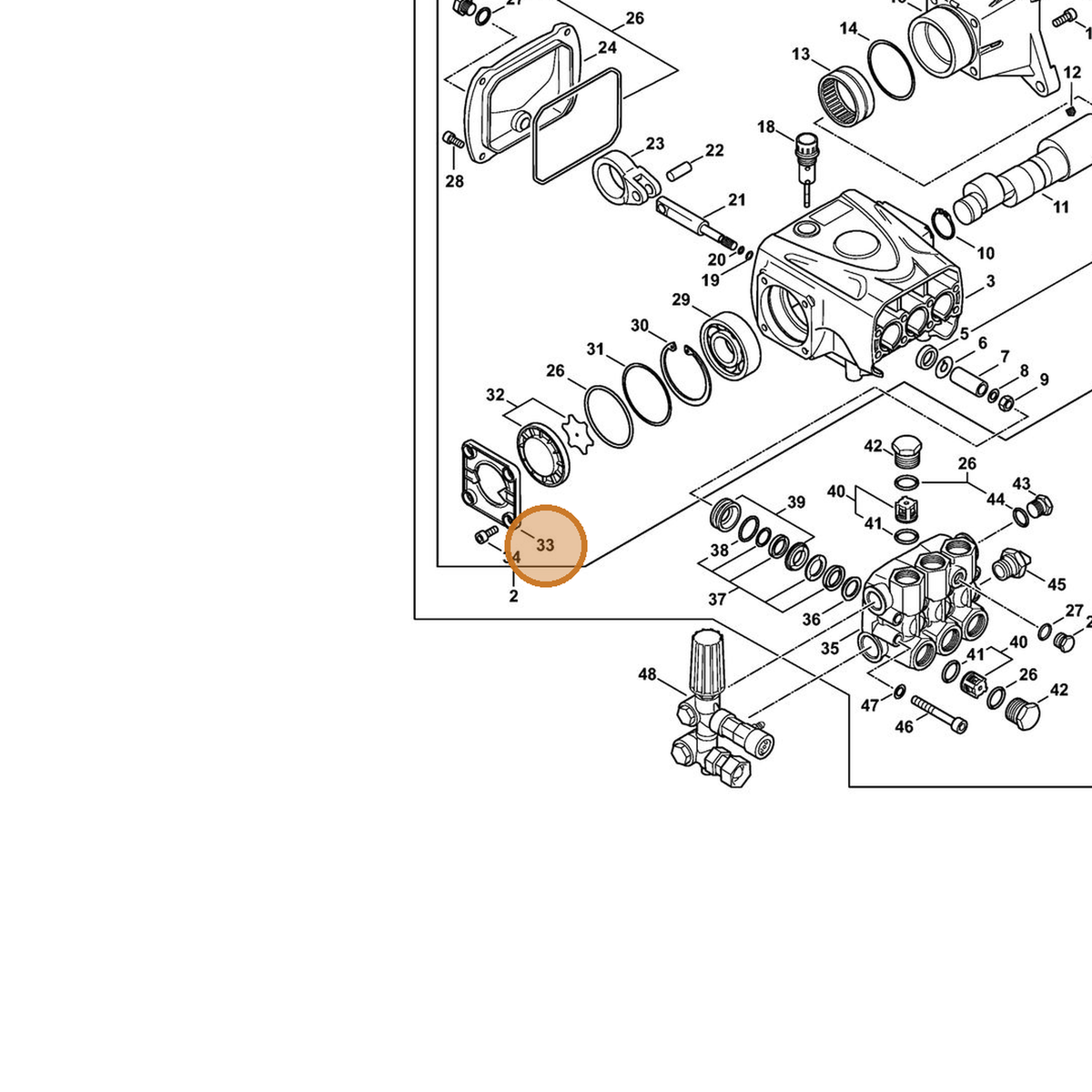 STIHL part 4792-700-8901 — IPL diagram snippet (6x zoom, amber highlight)