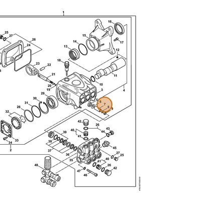 STIHL part 4792-701-1900 — IPL diagram snippet (6x zoom, amber highlight)