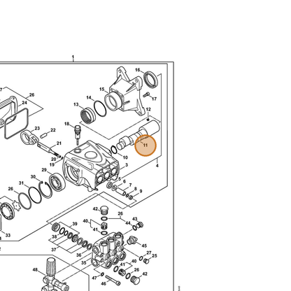 STIHL part 4792-705-5000 — IPL diagram snippet (6x zoom, amber highlight)