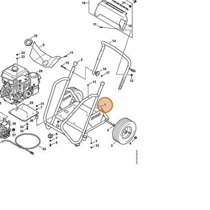 STIHL part 4792-790-2100 — IPL diagram snippet (6x zoom, amber highlight)
