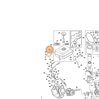 STIHL part 4792-792-5901 — IPL diagram snippet (6x zoom, amber highlight)