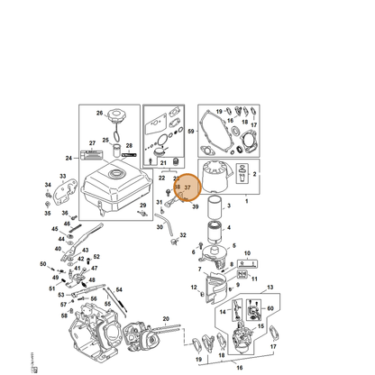 STIHL part 4792-792-5902 — IPL diagram snippet (6x zoom, amber highlight)