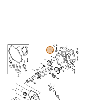 STIHL part 4792-989-0600 — IPL diagram snippet (6x zoom, amber highlight)