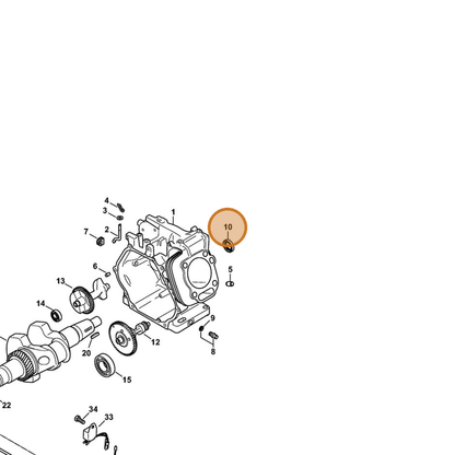 STIHL part 4792-992-5500 — IPL diagram snippet (6x zoom, amber highlight)