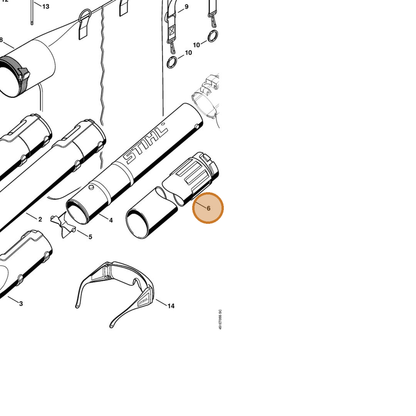 STIHL part 4804-708-3500 — IPL diagram snippet (6x zoom, amber highlight)