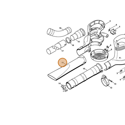 STIHL part 4807-708-6300 — IPL diagram snippet (6x zoom, amber highlight)
