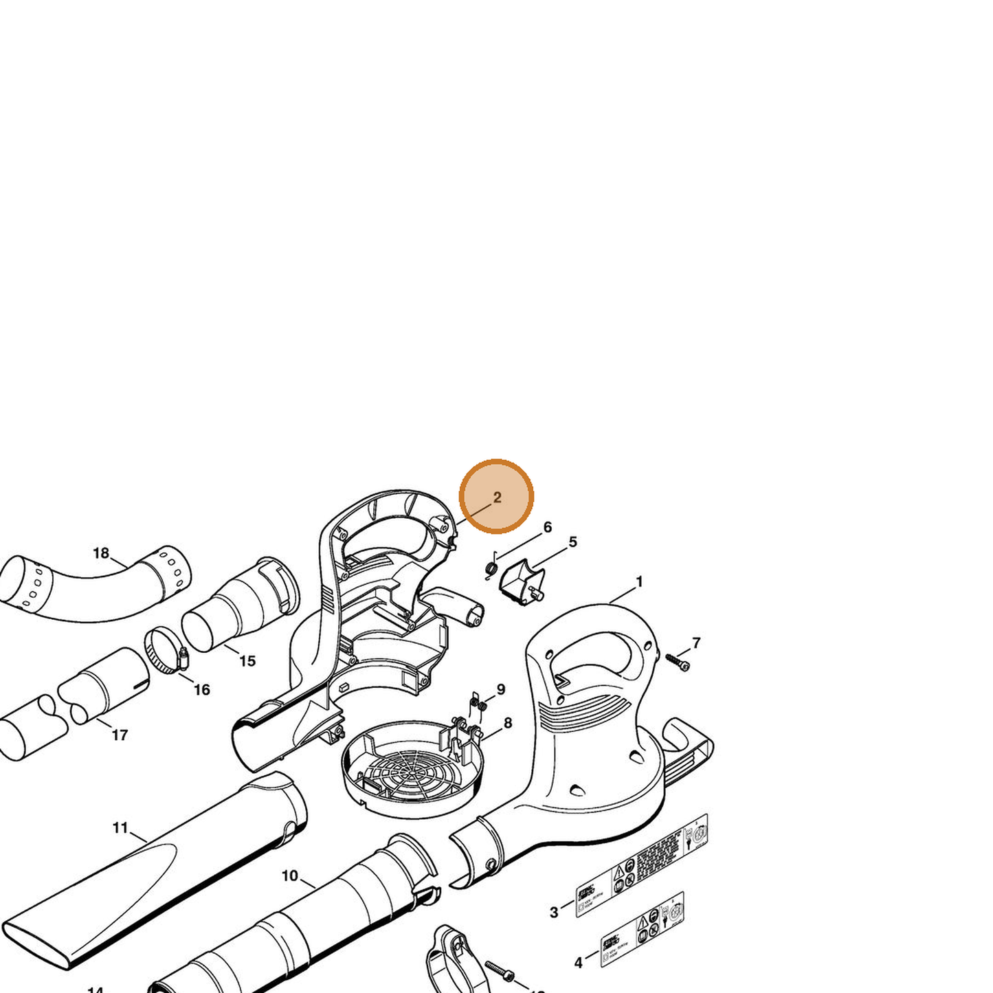 STIHL part 4807-791-1100 — IPL diagram snippet (6x zoom, amber highlight)