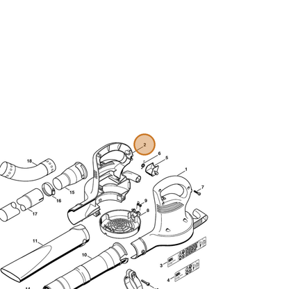 STIHL part 4807-791-1100 — IPL diagram snippet (6x zoom, amber highlight)