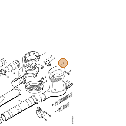STIHL part 4807-791-1105 — IPL diagram snippet (6x zoom, amber highlight)