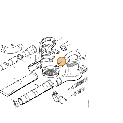 STIHL part 4807-998-0800 — IPL diagram snippet (6x zoom, amber highlight)