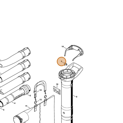 STIHL part 4811-792-3700 — IPL diagram snippet (6x zoom, amber highlight)