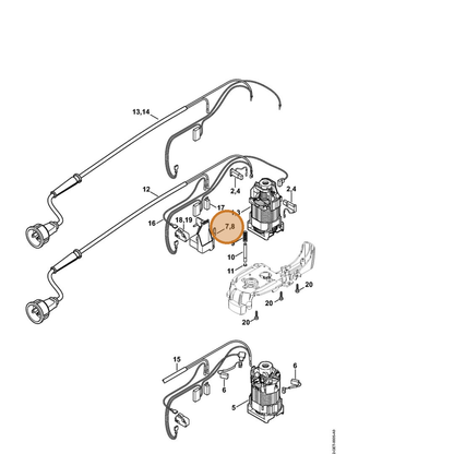 STIHL part 4812-432-1901 — IPL diagram snippet (6x zoom, amber highlight)