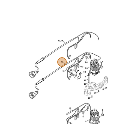 STIHL part 4812-440-3009 — IPL diagram snippet (6x zoom, amber highlight)