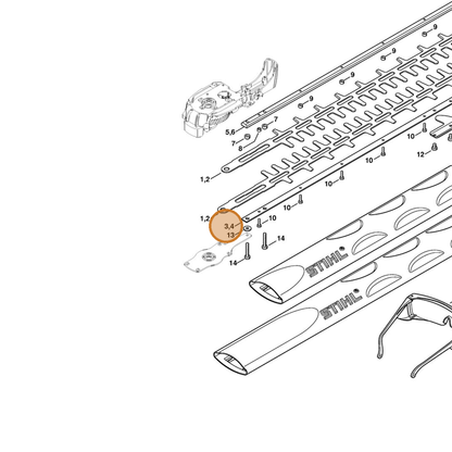 STIHL part 4812-713-6700 — IPL diagram snippet (6x zoom, amber highlight)