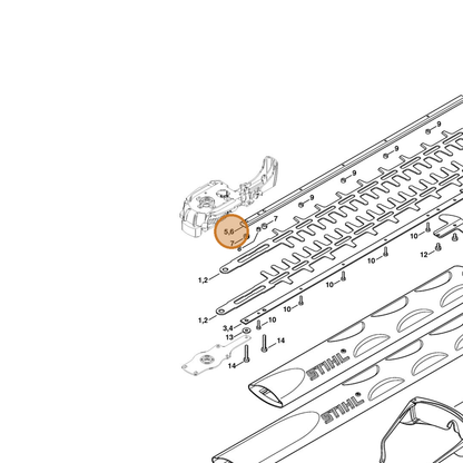 STIHL part 4812-713-6703 — IPL diagram snippet (6x zoom, amber highlight)
