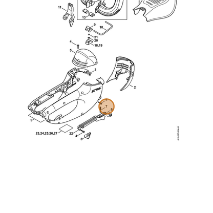 STIHL part 4812-716-2401 — IPL diagram snippet (6x zoom, amber highlight)