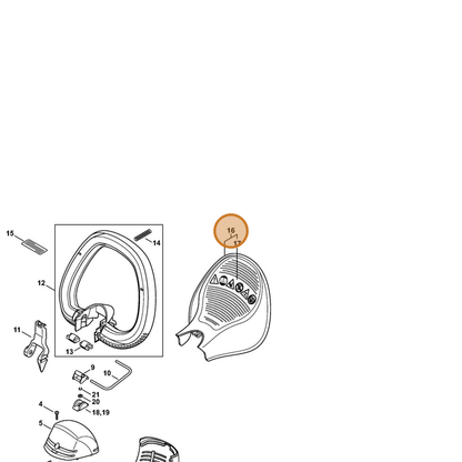 STIHL part 4812-790-9102 — IPL diagram snippet (6x zoom, amber highlight)