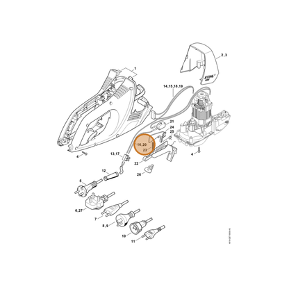 STIHL part 4818-440-1903 — IPL diagram snippet (6x zoom, amber highlight)