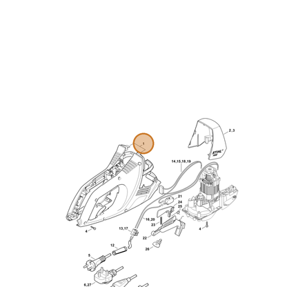 STIHL part 4818-600-0800 — IPL diagram snippet (6x zoom, amber highlight)