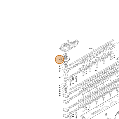 STIHL part 4818-640-2400 — IPL diagram snippet (6x zoom, amber highlight)