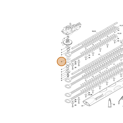 STIHL part 4818-642-8702 — IPL diagram snippet (6x zoom, amber highlight)