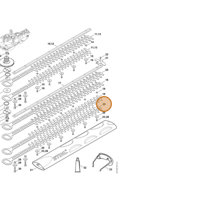 STIHL part 4818-710-6053 — IPL diagram snippet (6x zoom, amber highlight)