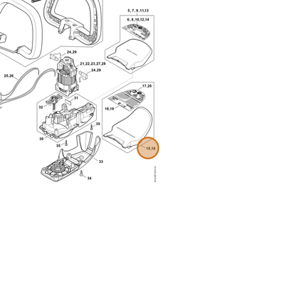 STIHL part 4818-790-9112 — IPL diagram snippet (6x zoom, amber highlight)