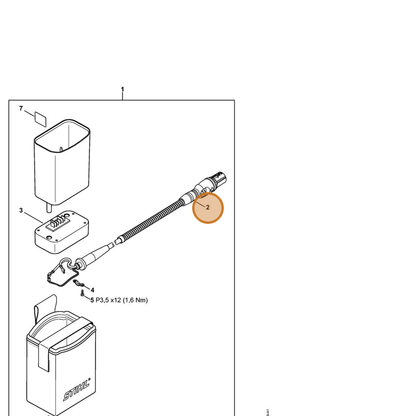STIHL part 4850-400-1605 — IPL diagram snippet (6x zoom, amber highlight)