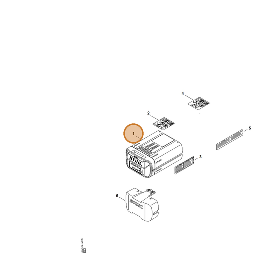 STIHL part 4850-400-6586 — IPL diagram snippet (6x zoom, amber highlight)