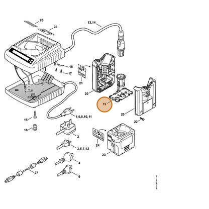 STIHL part 4850-440-0505 — IPL diagram snippet (6x zoom, amber highlight)