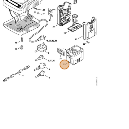 STIHL part 4850-440-0506 — IPL diagram snippet (6x zoom, amber highlight)