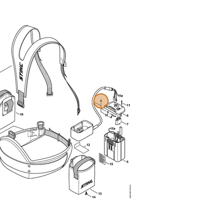 STIHL part 4850-440-3004 — IPL diagram snippet (6x zoom, amber highlight)