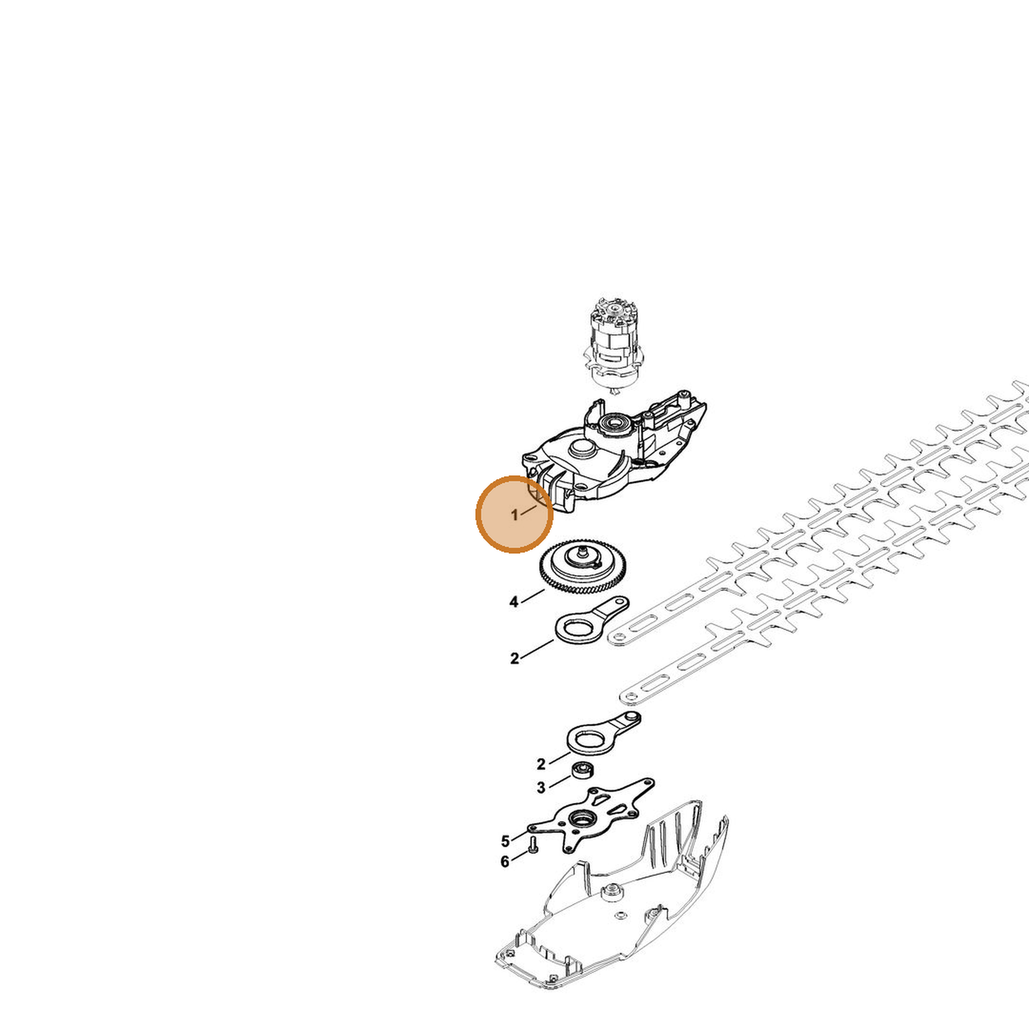 STIHL part 4851-640-0501 — IPL diagram snippet (6x zoom, amber highlight)