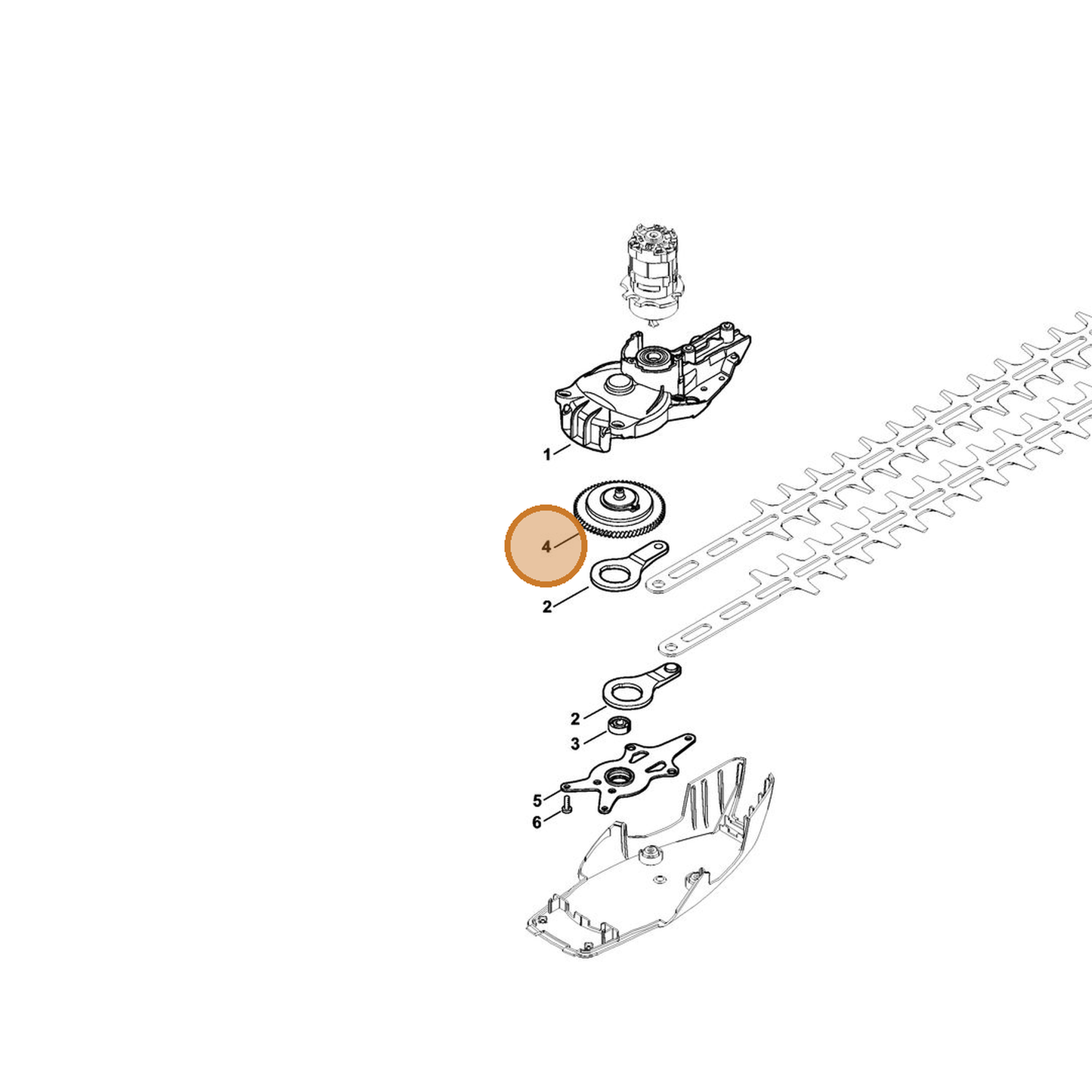 STIHL part 4851-640-1603 — IPL diagram snippet (6x zoom, amber highlight)