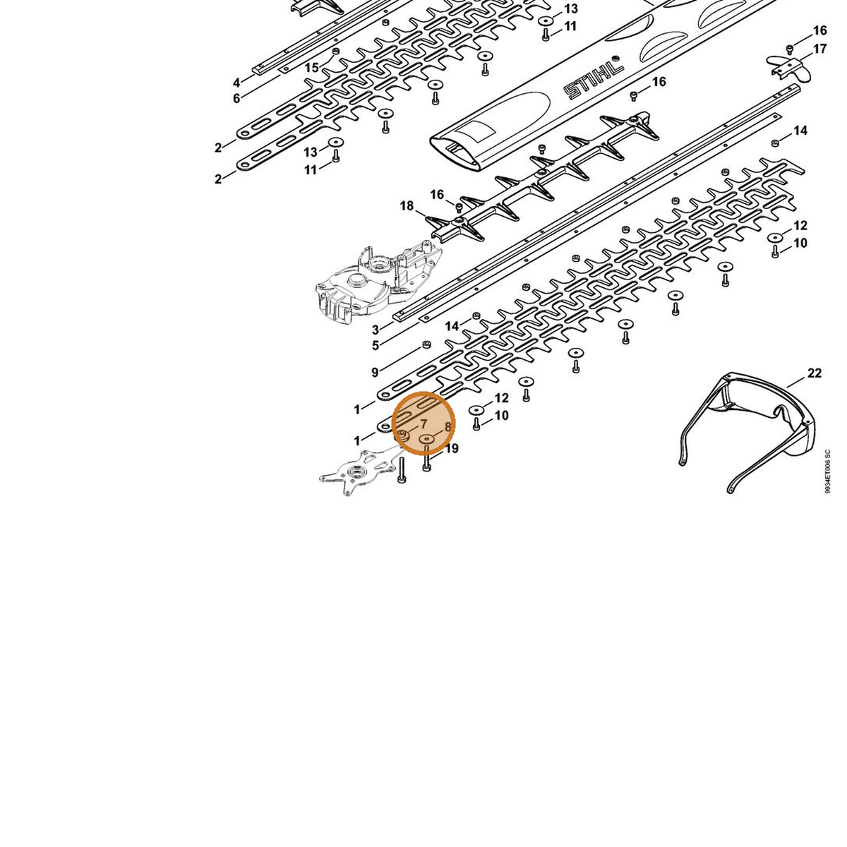 STIHL part 4851-641-4900 — IPL diagram snippet (6x zoom, amber highlight)