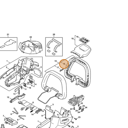 STIHL part 4851-791-2300 — IPL diagram snippet (6x zoom, amber highlight)