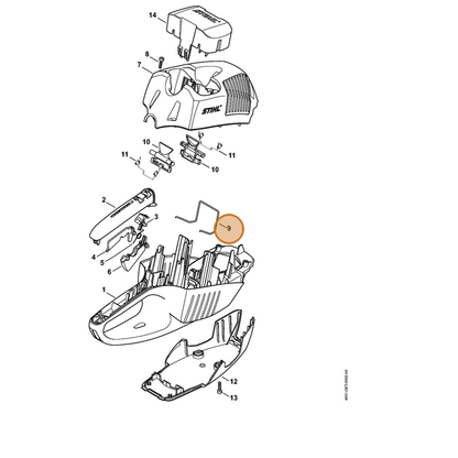 STIHL part 4851-791-3100 — IPL diagram snippet (6x zoom, amber highlight)