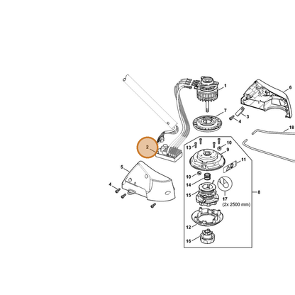 STIHL part 4852-430-1401 — IPL diagram snippet (6x zoom, amber highlight)