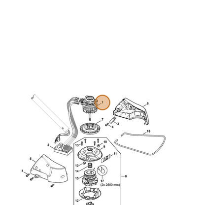 STIHL part 4852-600-0200 — IPL diagram snippet (6x zoom, amber highlight)