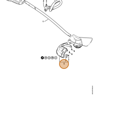 STIHL part 4852-710-8100 — IPL diagram snippet (6x zoom, amber highlight)