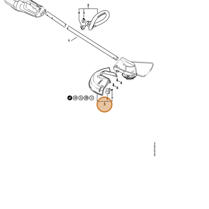 STIHL part 4852-710-8101 — IPL diagram snippet (6x zoom, amber highlight)