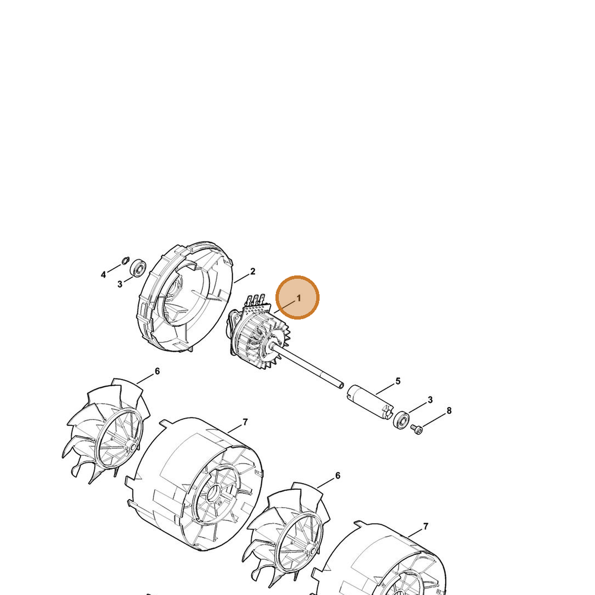 STIHL part 4853-600-0200 — IPL diagram snippet (6x zoom, amber highlight)