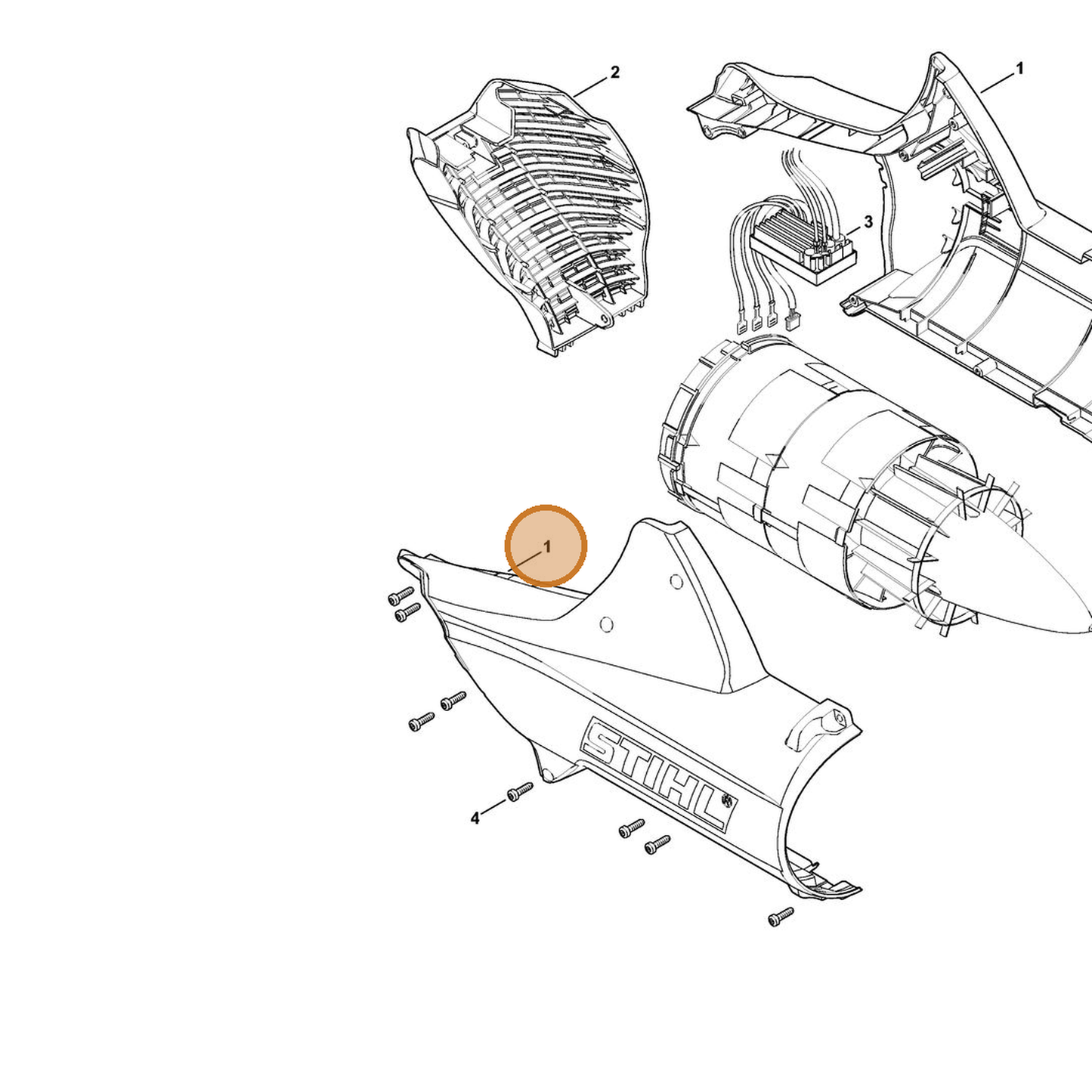 STIHL part 4853-700-4102 — IPL diagram snippet (6x zoom, amber highlight)
