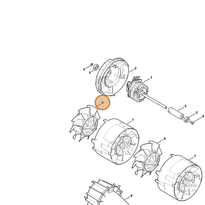STIHL part 4853-761-0100 — IPL diagram snippet (6x zoom, amber highlight)