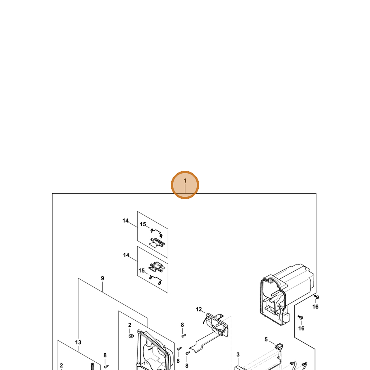 STIHL part 4854-400-9400 — IPL diagram snippet (6x zoom, amber highlight)