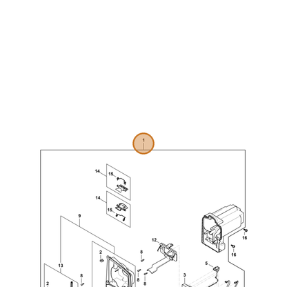 STIHL part 4854-400-9400 — IPL diagram snippet (6x zoom, amber highlight)