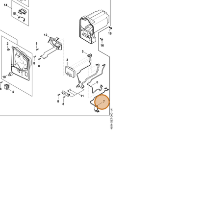 STIHL part 4854-440-3001 — IPL diagram snippet (6x zoom, amber highlight)